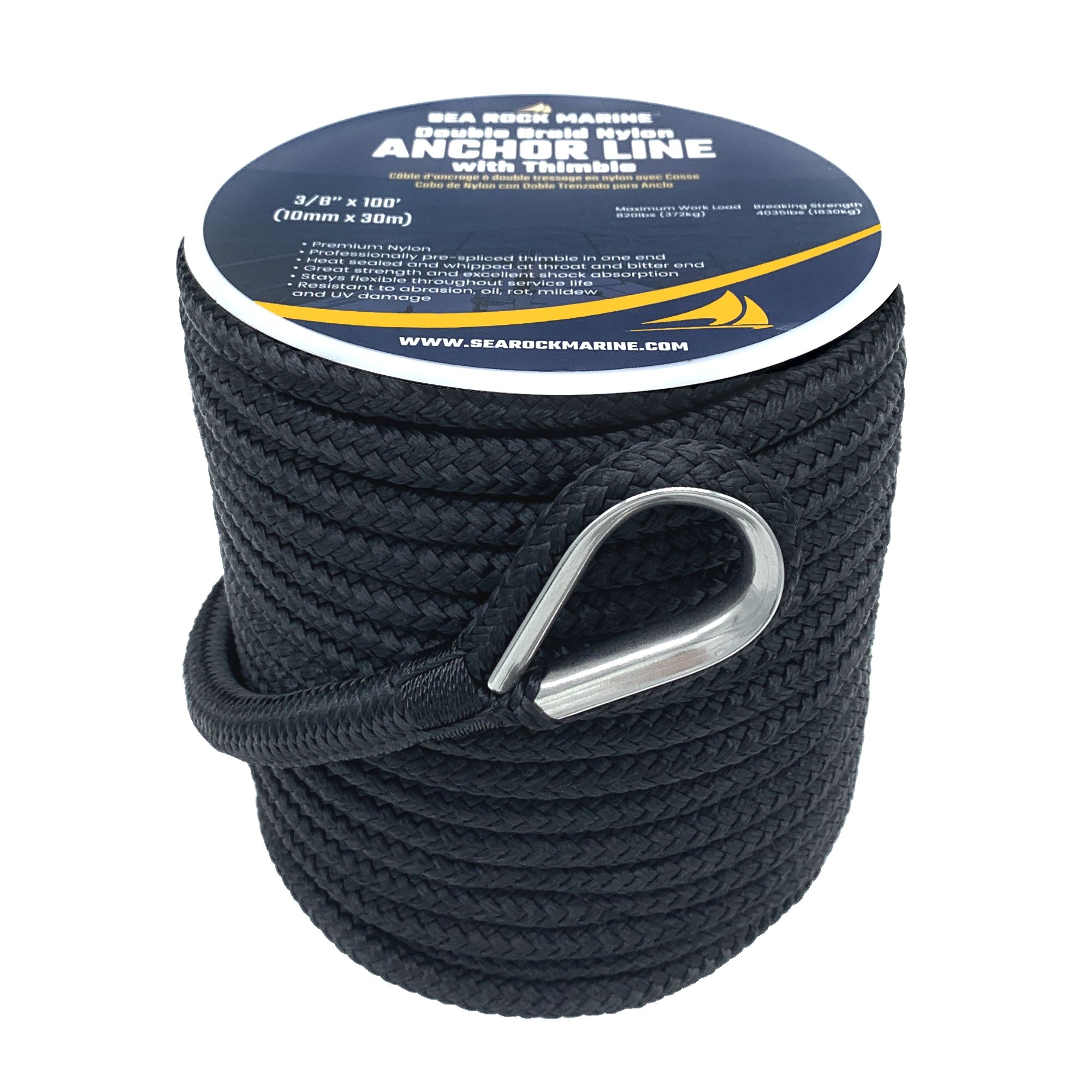 Soft Silk Rope – 8mm Thick Skin-Friendly Satin Braided Nylon Cord, 32ft Length, Fade-Proof, Multi-Purpose With Storage Bag (3-Pack, Black)